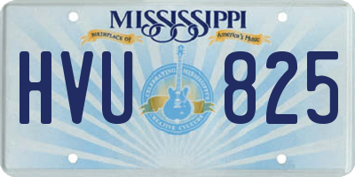 MS license plate HVU825