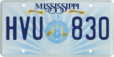 MS license plate HVU830