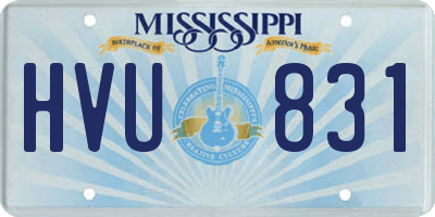 MS license plate HVU831