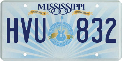 MS license plate HVU832