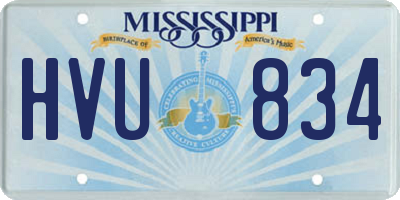 MS license plate HVU834