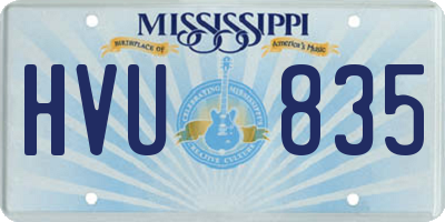 MS license plate HVU835
