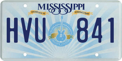MS license plate HVU841