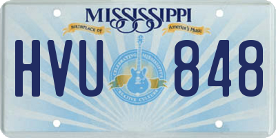 MS license plate HVU848