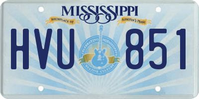 MS license plate HVU851