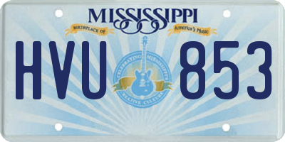 MS license plate HVU853