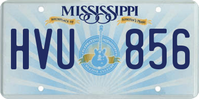 MS license plate HVU856