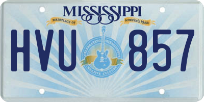 MS license plate HVU857