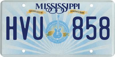 MS license plate HVU858