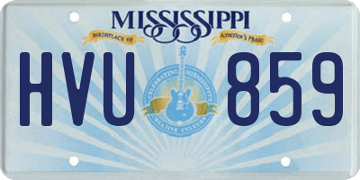MS license plate HVU859