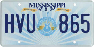 MS license plate HVU865