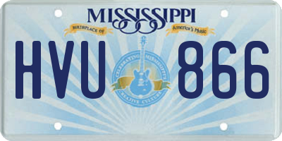 MS license plate HVU866
