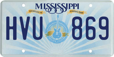 MS license plate HVU869