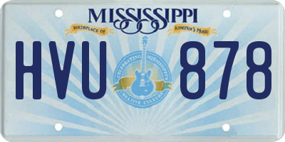 MS license plate HVU878