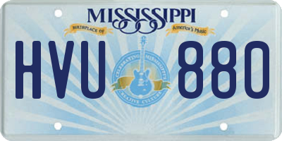 MS license plate HVU880