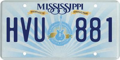 MS license plate HVU881
