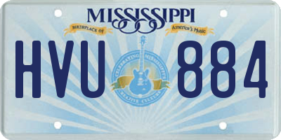 MS license plate HVU884