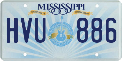MS license plate HVU886