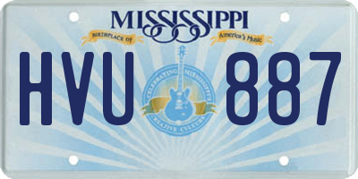 MS license plate HVU887