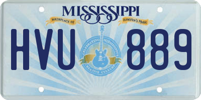 MS license plate HVU889