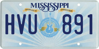 MS license plate HVU891