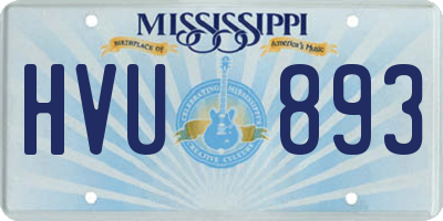 MS license plate HVU893