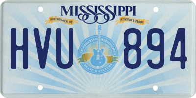 MS license plate HVU894