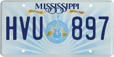 MS license plate HVU897