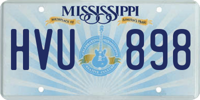 MS license plate HVU898