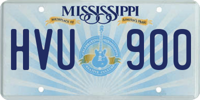 MS license plate HVU900