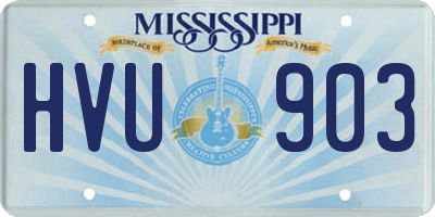 MS license plate HVU903