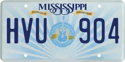 MS license plate HVU904