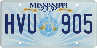 MS license plate HVU905