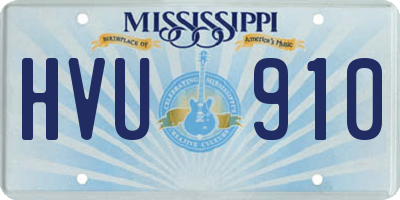 MS license plate HVU910