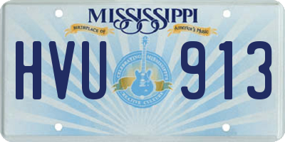 MS license plate HVU913