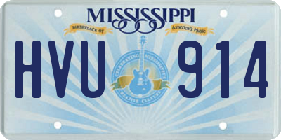 MS license plate HVU914