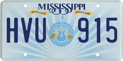 MS license plate HVU915