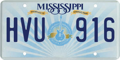 MS license plate HVU916