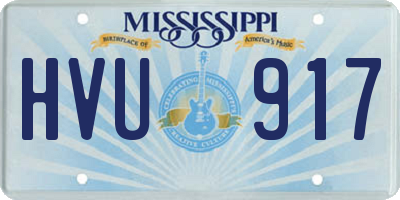 MS license plate HVU917