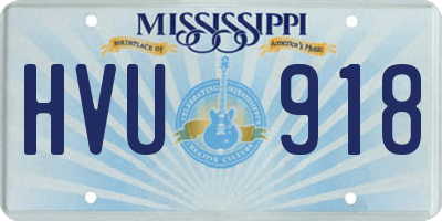 MS license plate HVU918