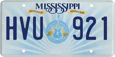 MS license plate HVU921