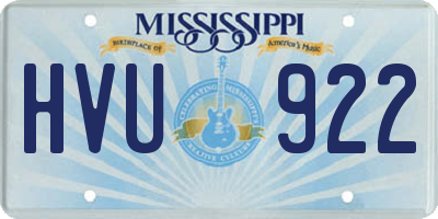 MS license plate HVU922
