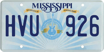 MS license plate HVU926