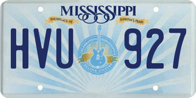 MS license plate HVU927