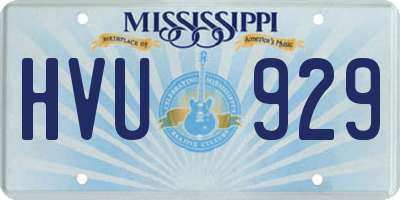 MS license plate HVU929