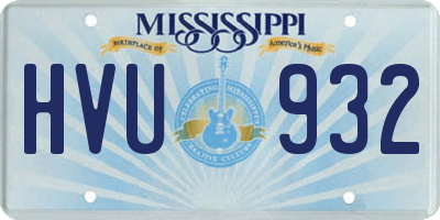 MS license plate HVU932