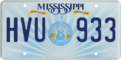 MS license plate HVU933