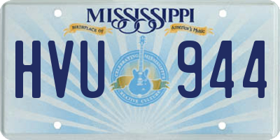 MS license plate HVU944