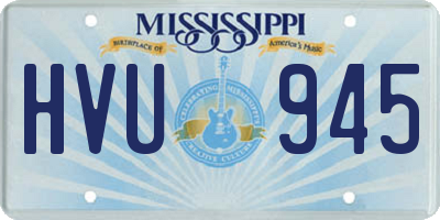 MS license plate HVU945