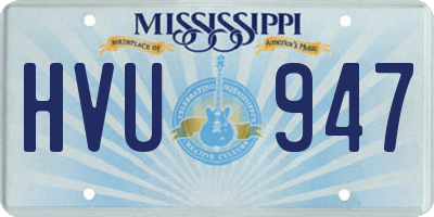 MS license plate HVU947